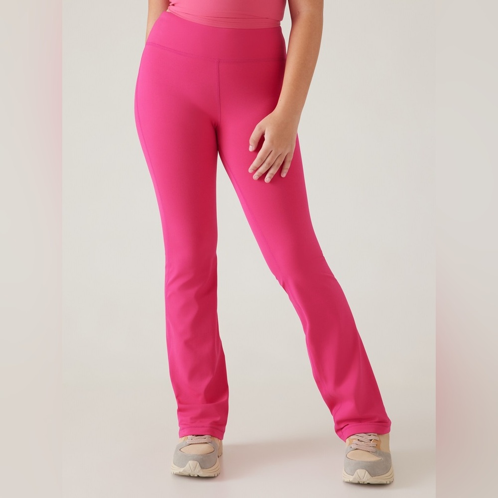 Athleta Girl Pink High Rise Chit Chat‎ Flare Pant Size XL/14